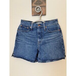 Madewell Womens Size 23 Relaxed Mid Length Denim Shorts Medium Wash